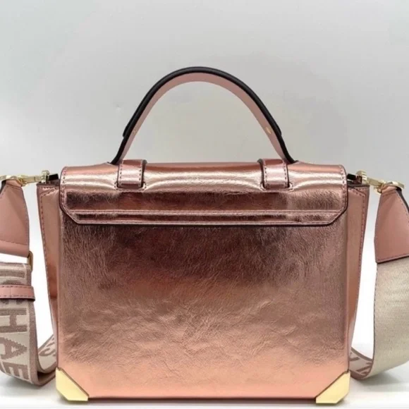 Michael Kors Metallic Rose Gold Manhattan Primrose Satchel - Picture 3 of 4
